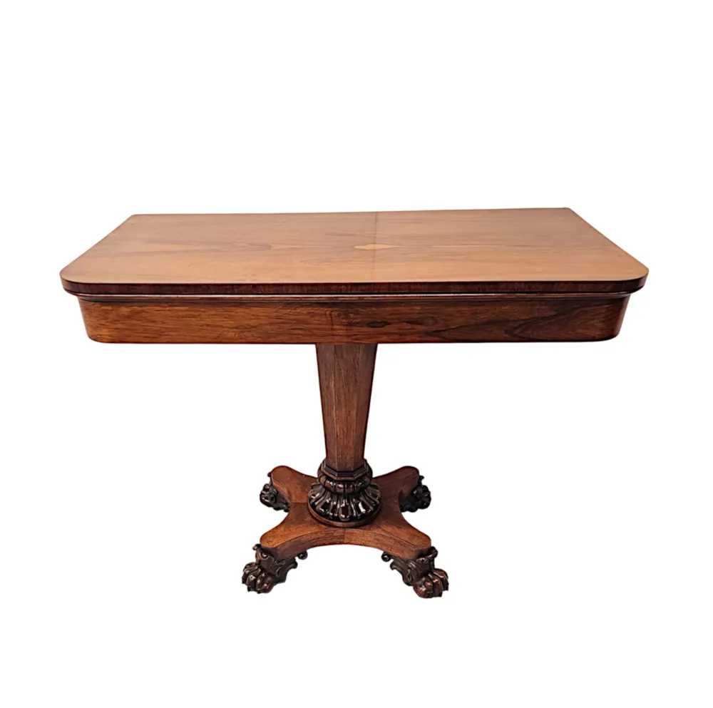  A Rare Pair of Early 19th Century William IV Card Tables