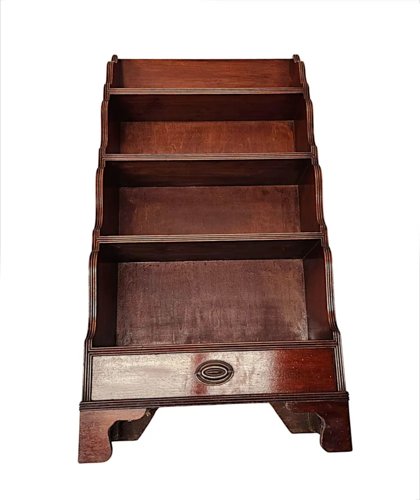 A Fabulous Pair of Edwardian Waterfall Bookcases