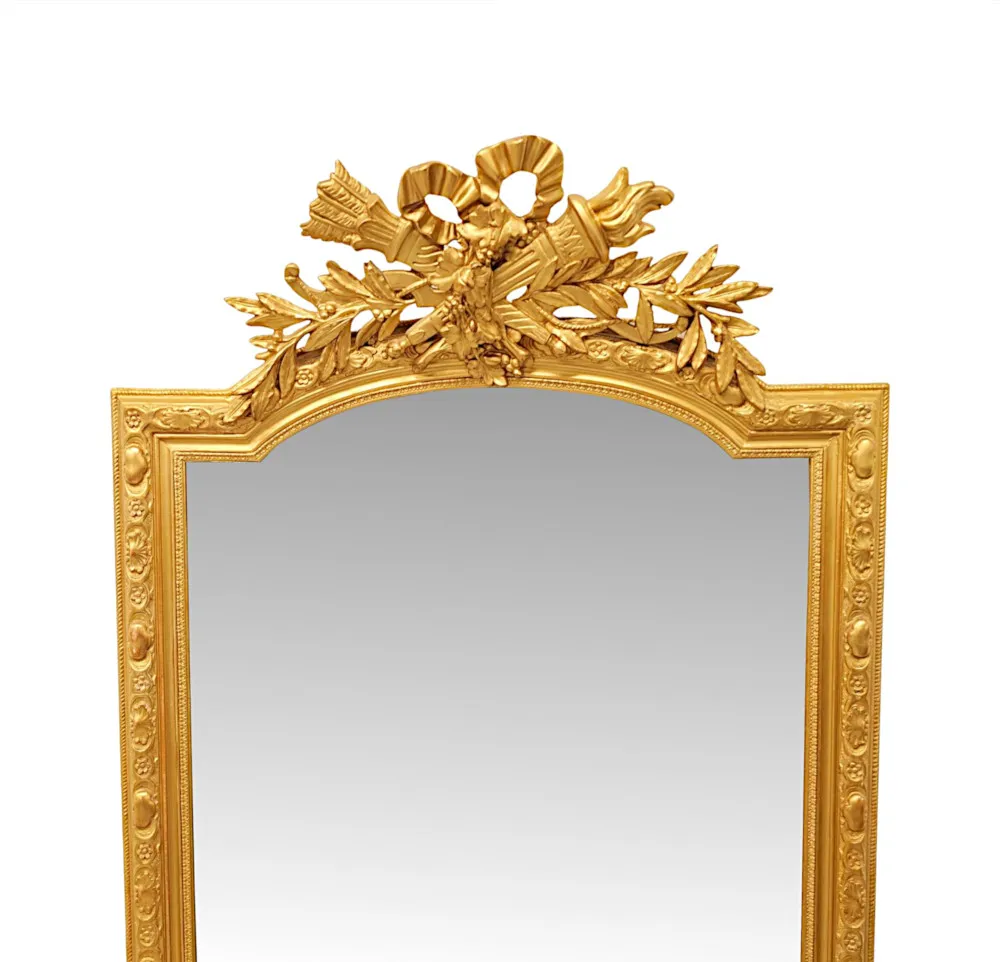  A Very Fine Tall 19th Century Giltwood Pier or Dressing Mirror