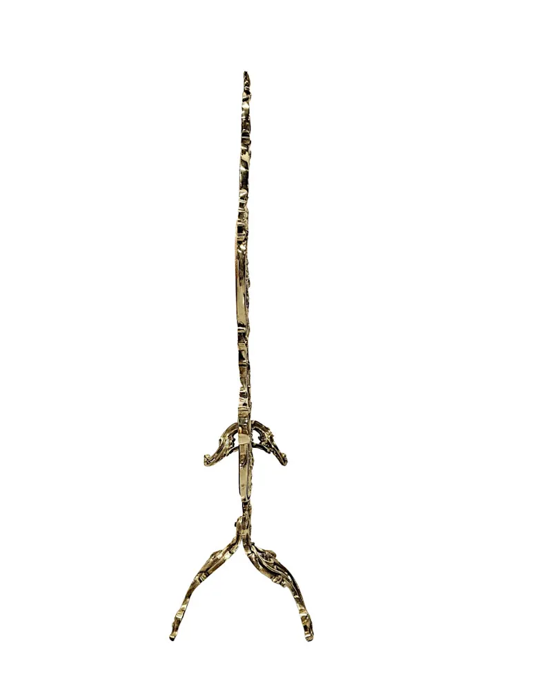  A Fabulous 19th Century Brass Fire Screen in the Rococo Manner
