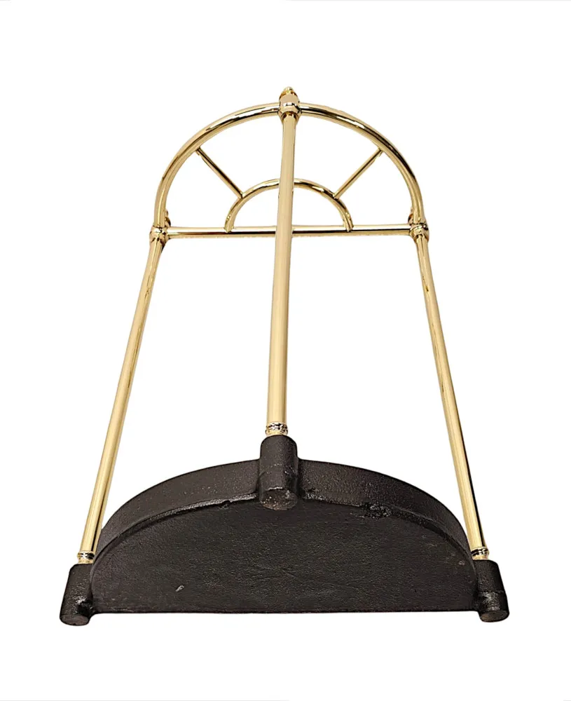  A Fabulous 19th Century Polished Brass and Cast Iron Stick and Umbrella Stand