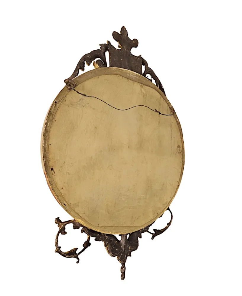 A Very Rare and Fine 19th Century Giltwood Giroadole Hall or Pier Mirror