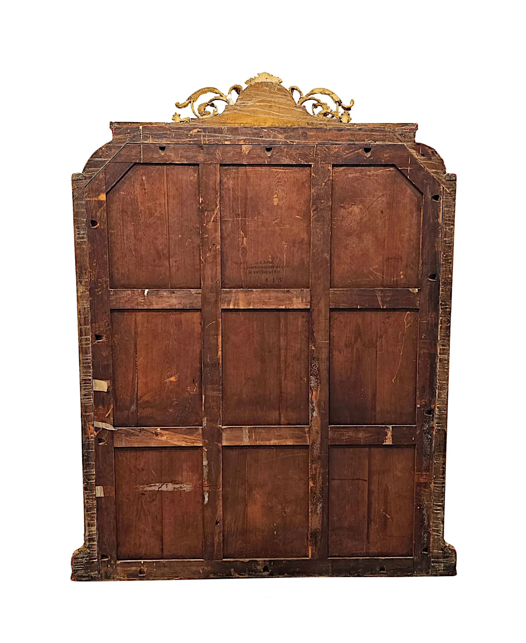 An Exceptionally Rare and Massive 19th Century Giltwood Mirror by 'Lamb of Manchester'