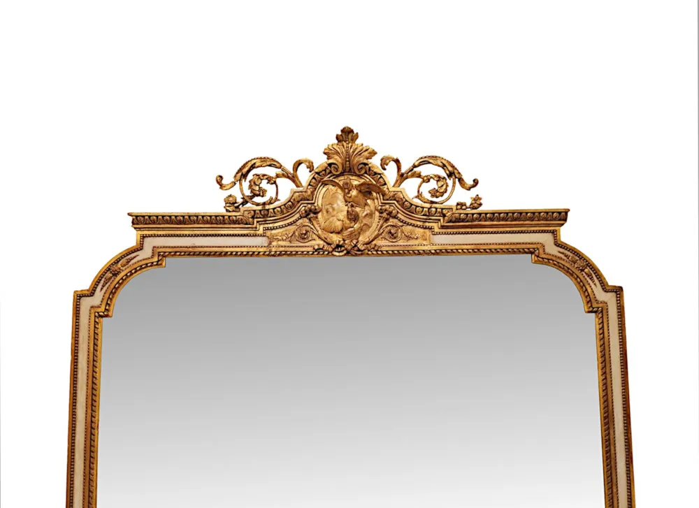 An Exceptionally Rare and Massive 19th Century Giltwood Mirror by 'Lamb of Manchester'