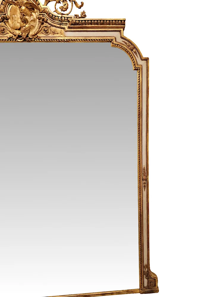 An Exceptionally Rare and Massive 19th Century Giltwood Mirror by 'Lamb of Manchester'