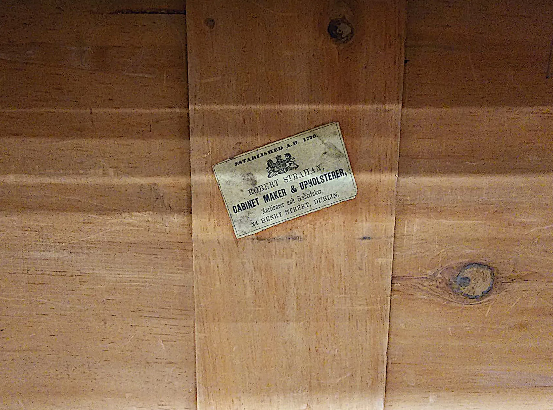 A Very Rare 19th Century Irish Four Door Breakfront Bookcase Labelled 'Strahan of Dublin'