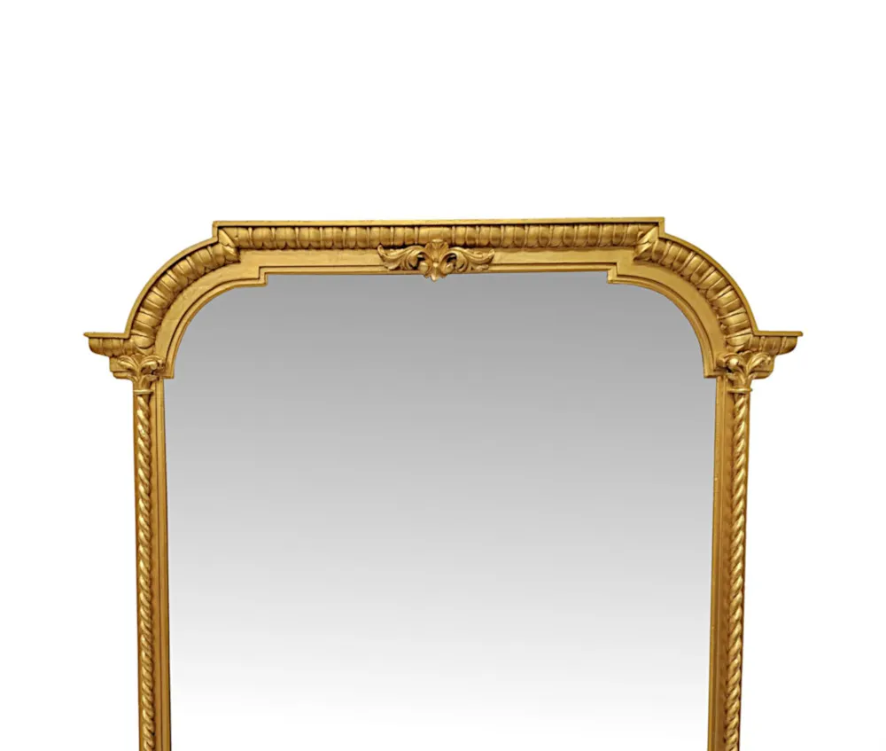 A Fabulous 19th Century Giltwood Overmantel Mirror 