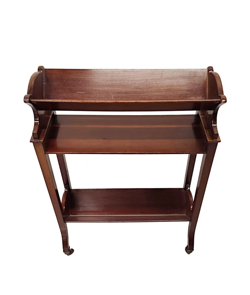  A Very Fine Edwardian Mahogany Book Trough