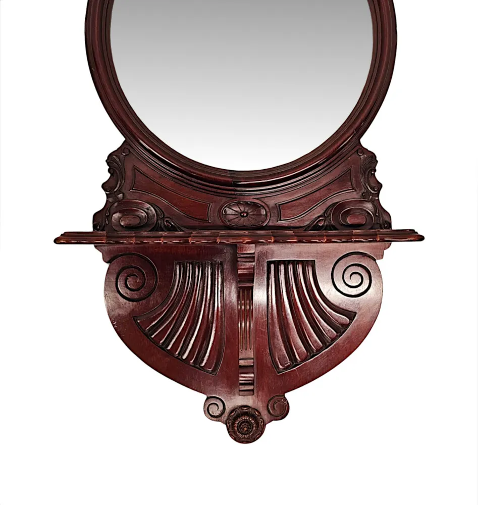  A Very Rare Pair of 20th Century Mahogany Pier Mirrors