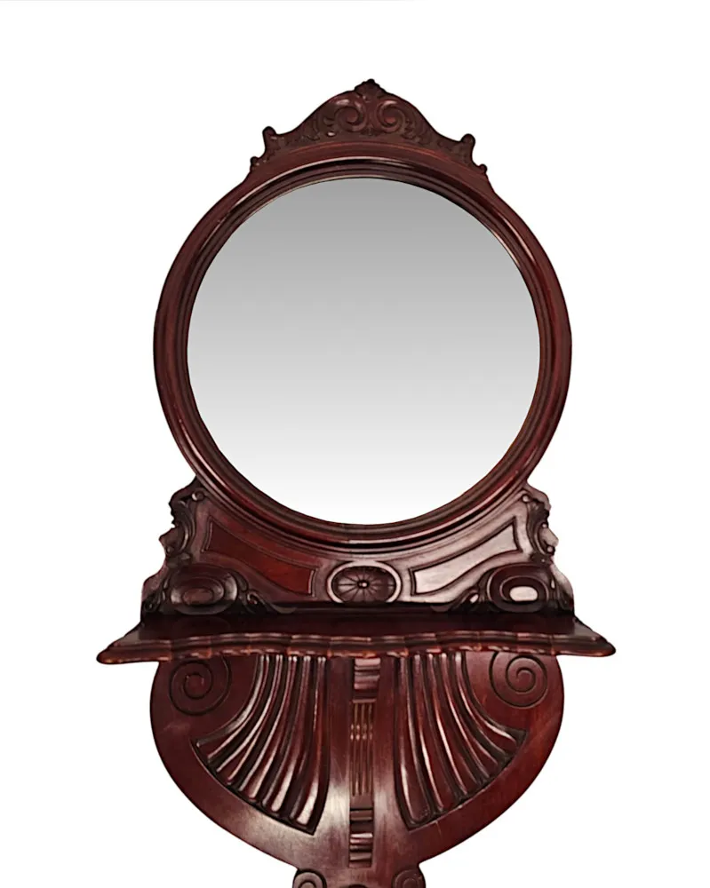 A Very Rare Pair of 20th Century Mahogany Pier Mirrors