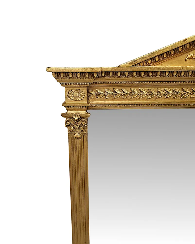 A Stunning 19th Century Giltwood Overmantel Mirror 
