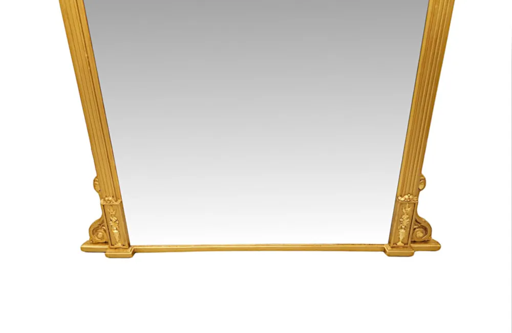 A Stunning 19th Century Giltwood Overmantel Mirror 