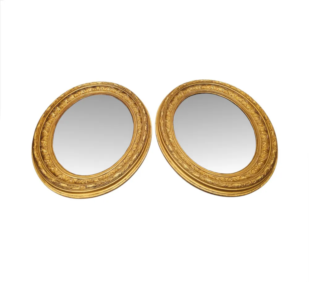 A Very Rare and Fine Pair of 19th Century Giltwood Mirrors 