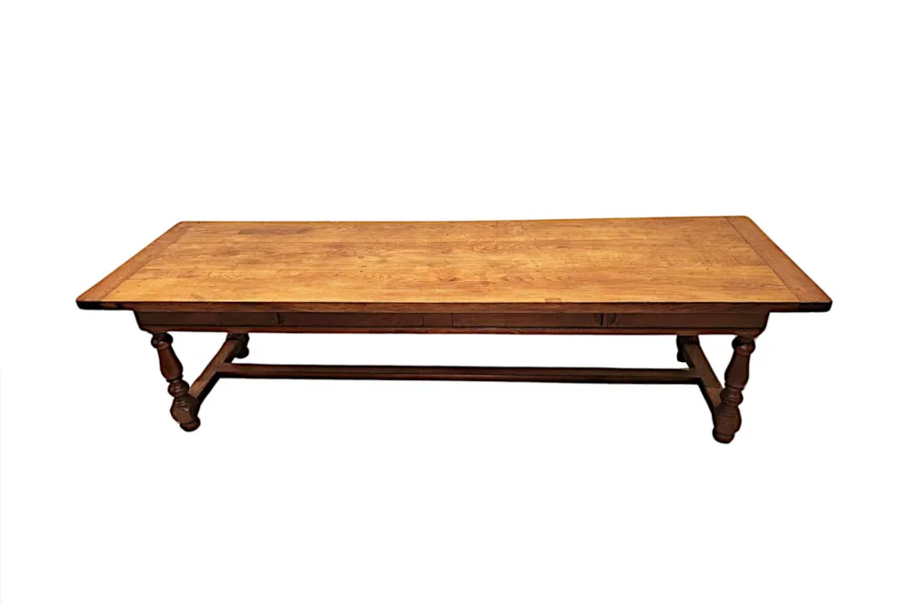 A Stunning and Large 19th Century Solid Oak Refectory Dining Table 