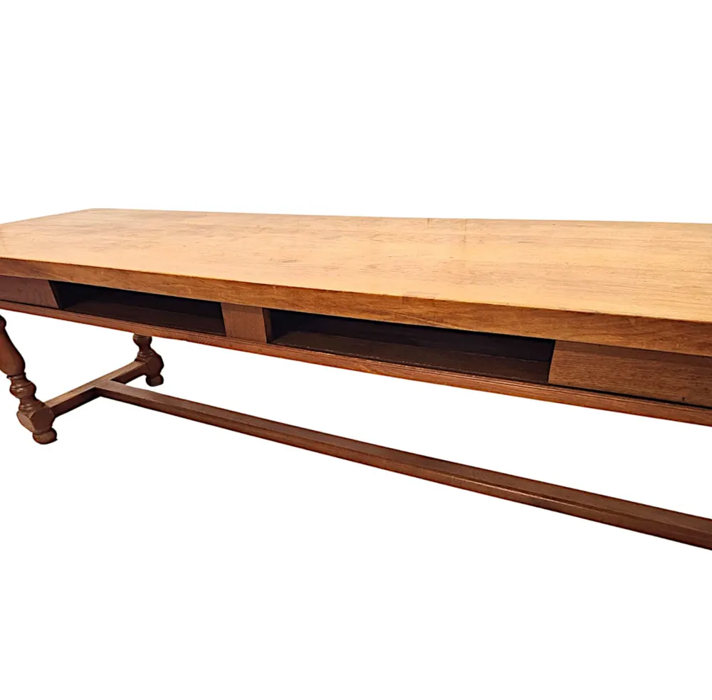 A Stunning and Large 19th Century Solid Oak Refectory Dining Table 