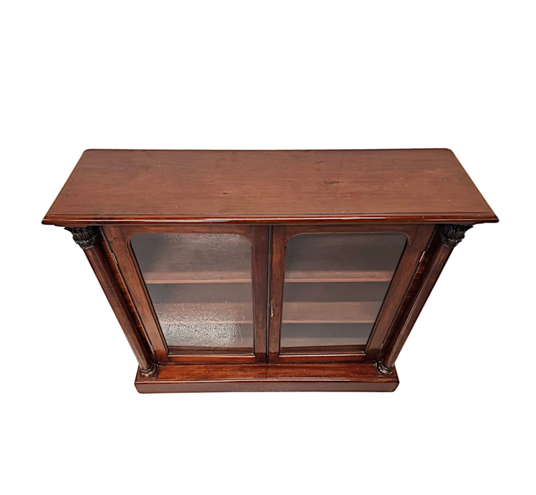 A Very Fine 19th Century Irish Mahogany Floor Bookcase in the Manner of 'Williams and Gibton'
