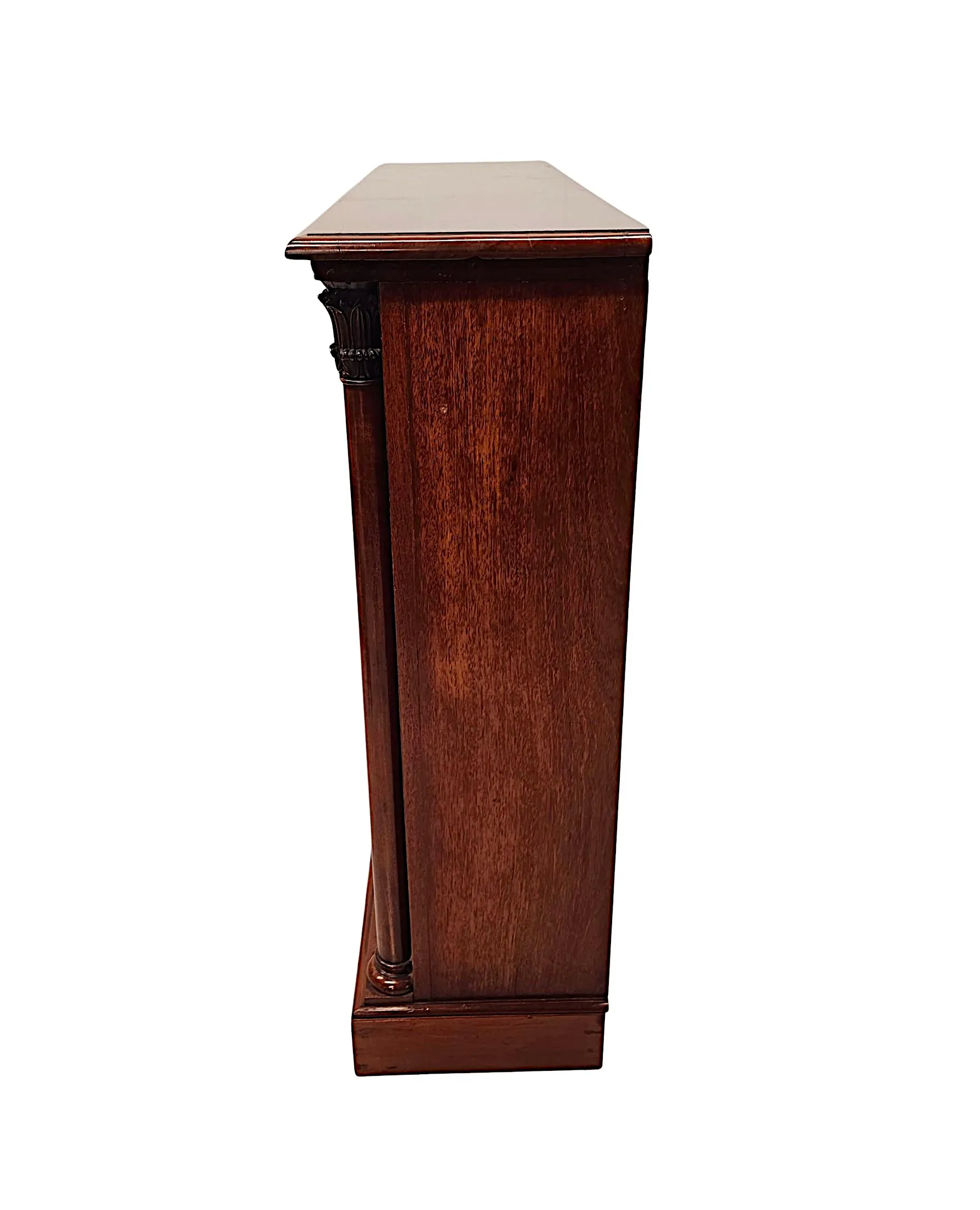 A Very Fine 19th Century Irish Mahogany Floor Bookcase in the Manner of 'Williams and Gibton'