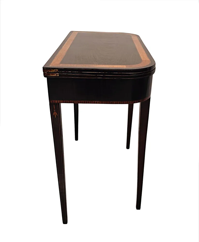 A Very Rare Pair of Early 19th Century Regency Inlaid Card Tables