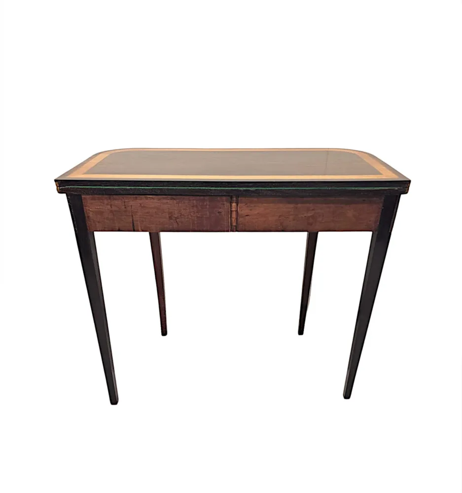 A Very Rare Pair of Early 19th Century Regency Inlaid Card Tables