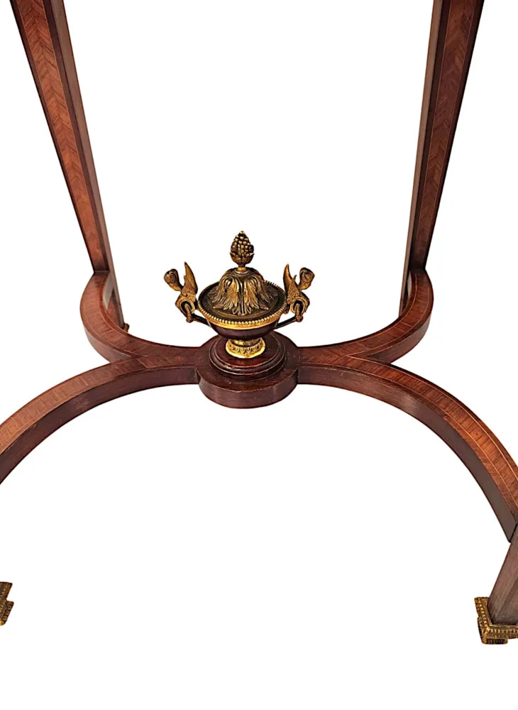 A Very Rare Late 19th Century Marquetry Inlaid Ladies Work or Lamp Table