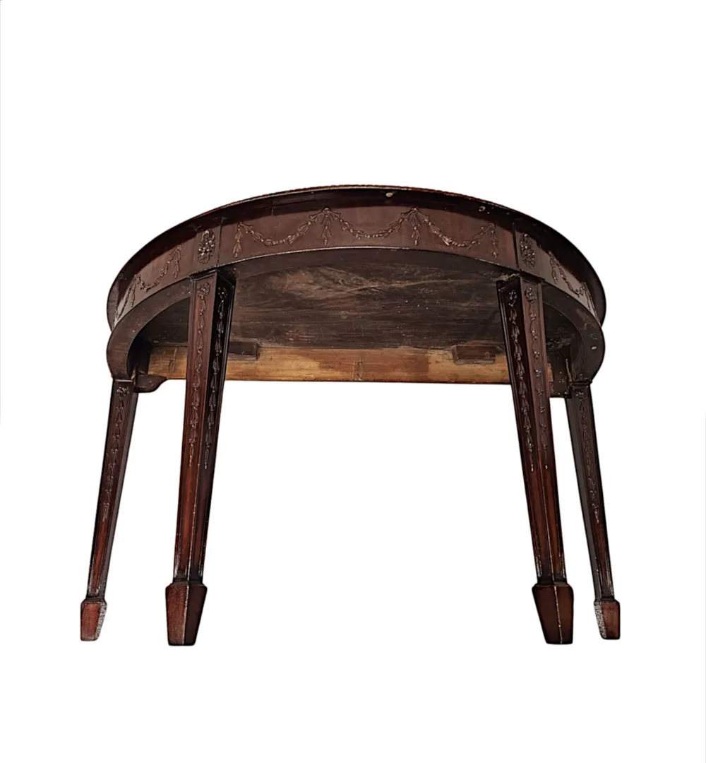 A Very Fine Late 19th Century Adams Design Demi-Lune Hall or Console Table
