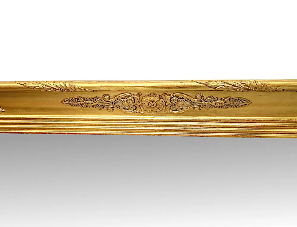 A Fabulous Large Size 19th Century Giltwood Overmantel or Hall Mirror