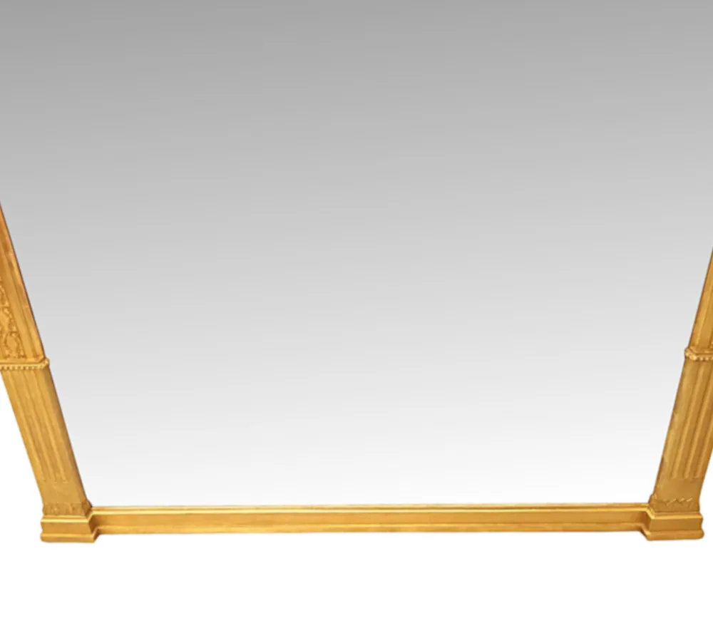 A Very Fine Tall 19th Century Giltwood Hall Mirror in the Adams Design