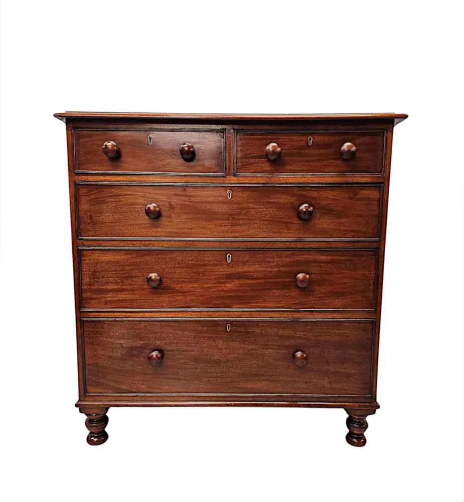 A Very Fine Irish Early 19th Century Chest of Drawers