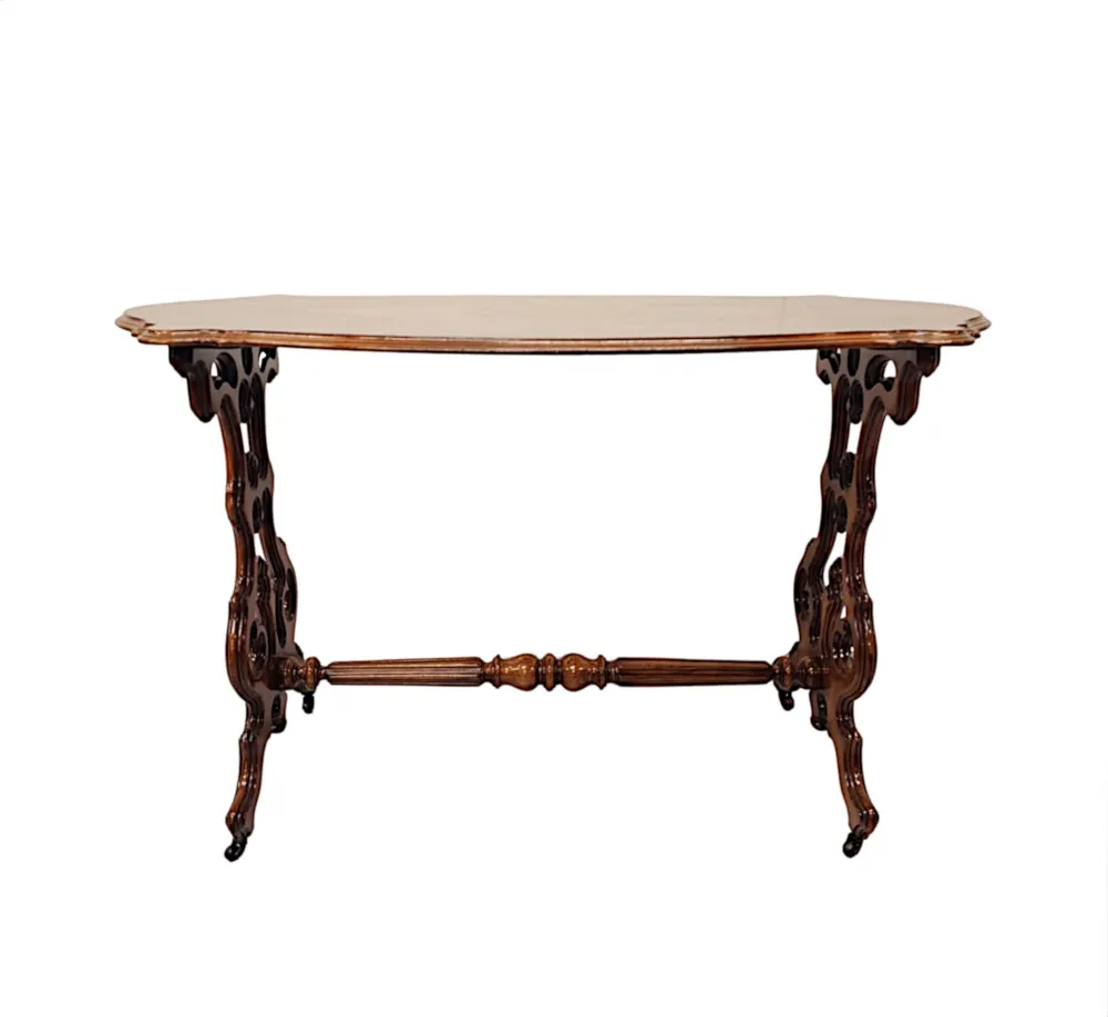 A Very Fine 19th Century Burr Walnut Centre or Side Table