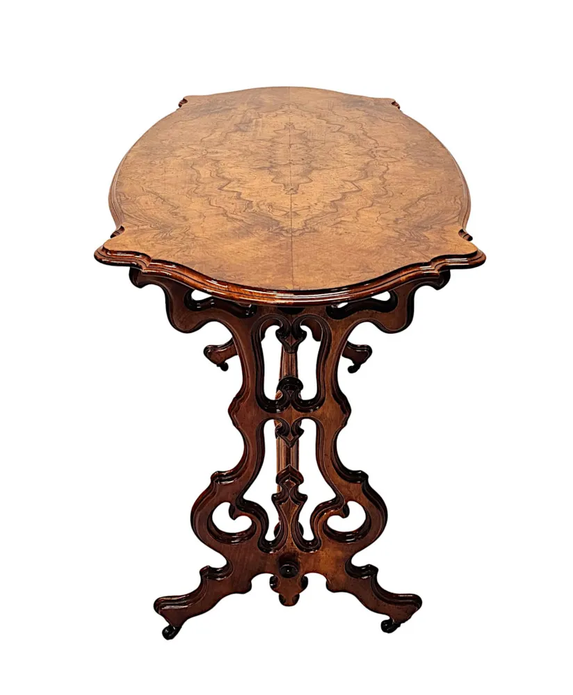 A Very Fine 19th Century Burr Walnut Centre or Side Table