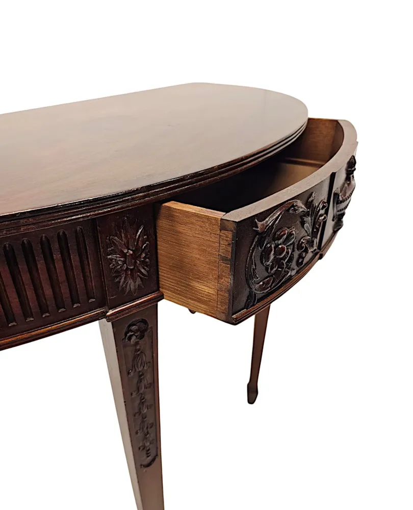A Very Rare Pair of Late 19th Century Adams Design Demi-Lune Side or Console Tables