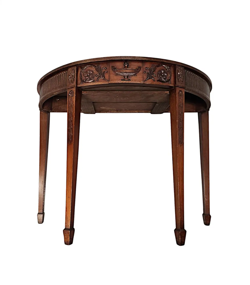 A Very Rare Pair of Late 19th Century Adams Design Demi-Lune Side or Console Tables