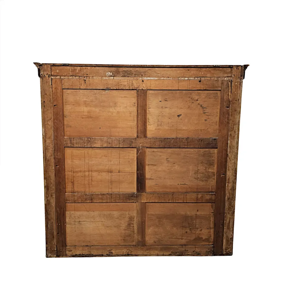  A Very Rare Large 19th Century Birds Eye Maple and Giltwood Overmantel Mirror