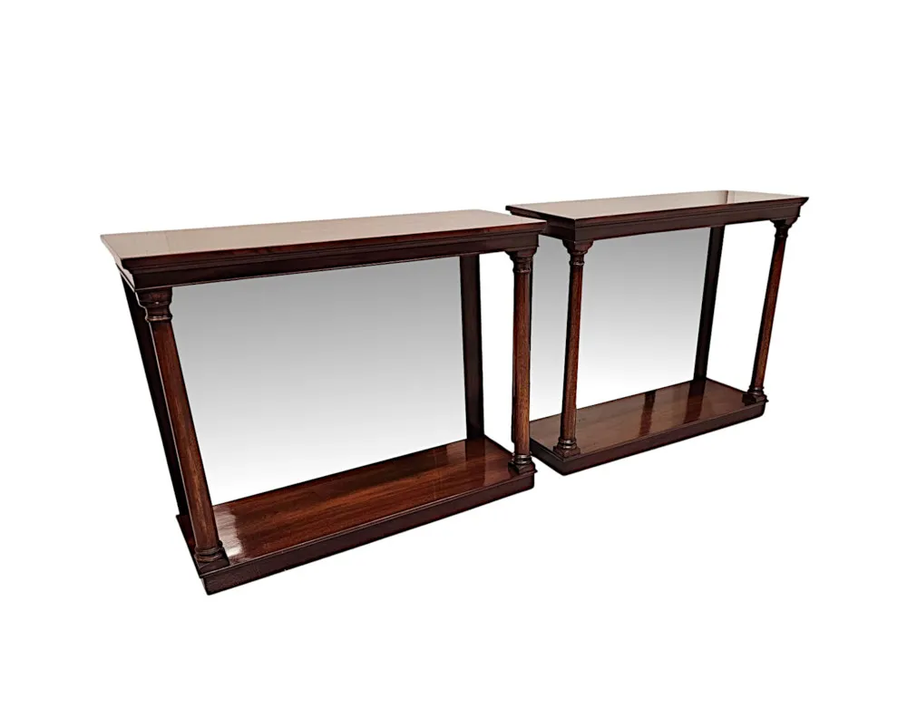  A Fabulous Pair of Hand Made 20th Century Console Tables in the Victorian Style