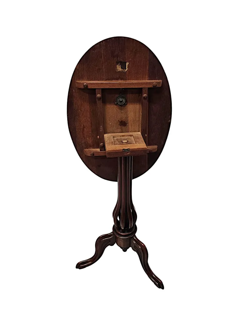 A Stunning 19th Century Marquetry Inlaid Flip Top Occasional or Lamp table