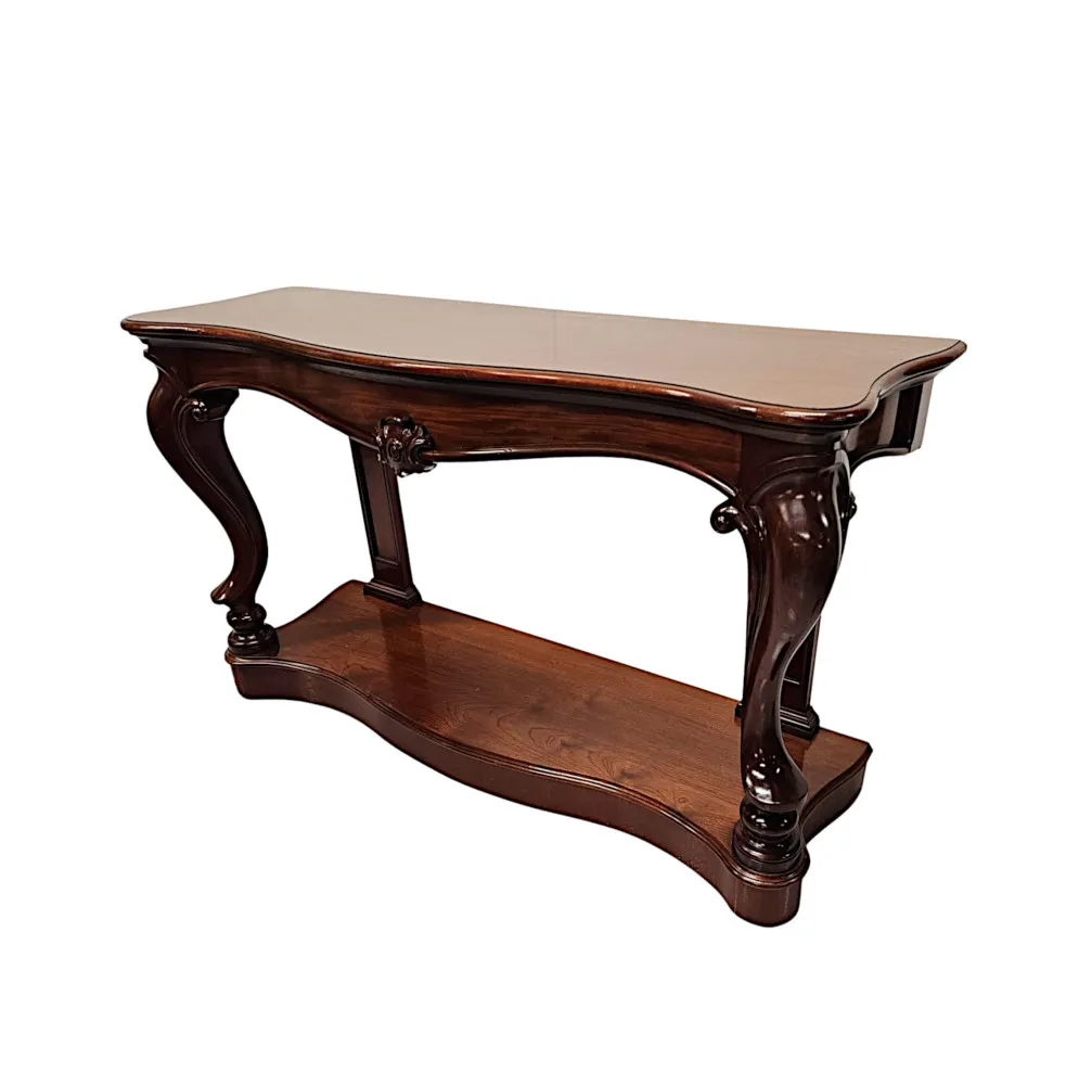  A Very Rare Pair of 19th Century Cabriole Leg Console Tables