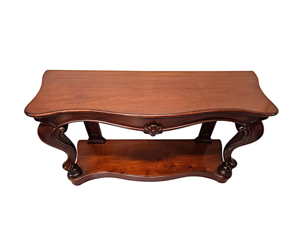  A Very Rare Pair of 19th Century Cabriole Leg Console Tables