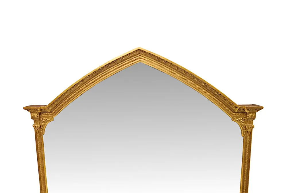 A Stunning 19th Century Large Giltwood Overmantel Mirror