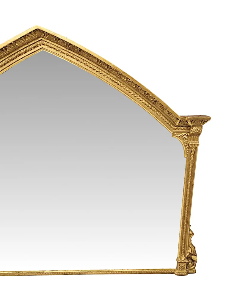  A Stunning 19th Century Large Giltwood Overmantel Mirror