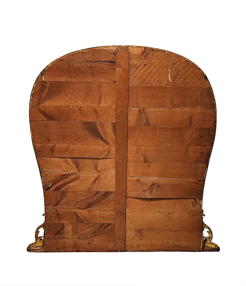 A Stunning 19th Century Large Archtop Waisted Shape Giltwood Overmantel Mirror