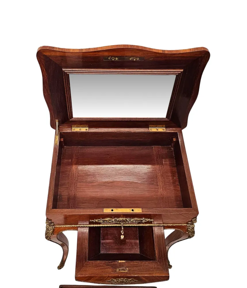 A Very Fine 19th Century Ormolu Mounted Side Table or Ladies Work Box 