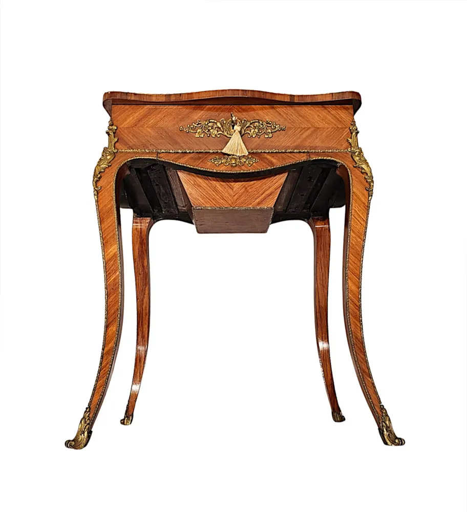 A Very Fine 19th Century Ormolu Mounted Side Table or Ladies Work Box 
