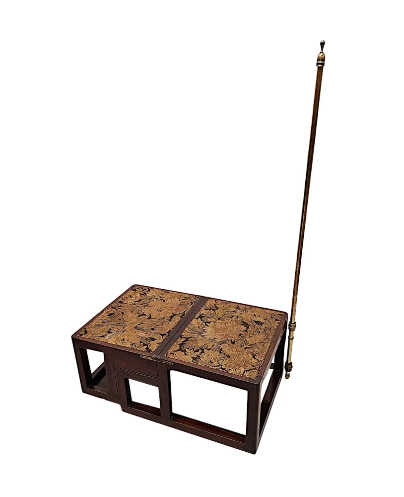  A Very Rare Early 19th Century Metamorphic Library Steps That Converts To A Footstool