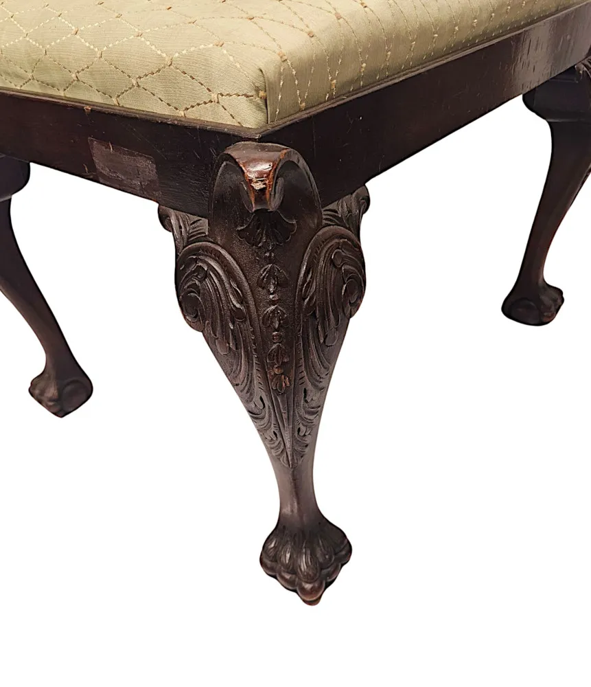 A Fabulous Early 20th Century Stool in the Georgian Irish Style