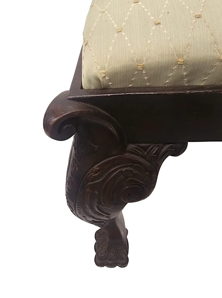 A Fabulous Early 20th Century Stool in the Georgian Irish Style