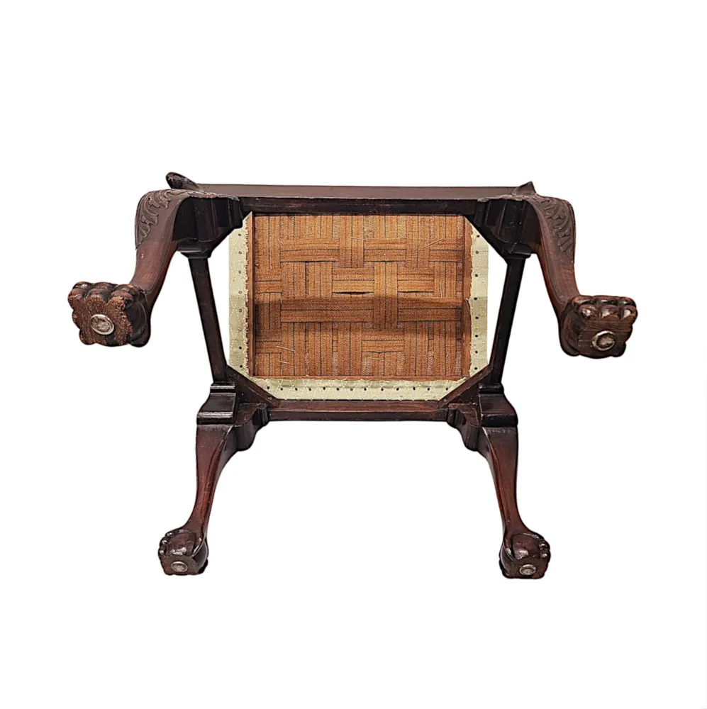 A Fabulous Early 20th Century Stool in the Georgian Irish Style