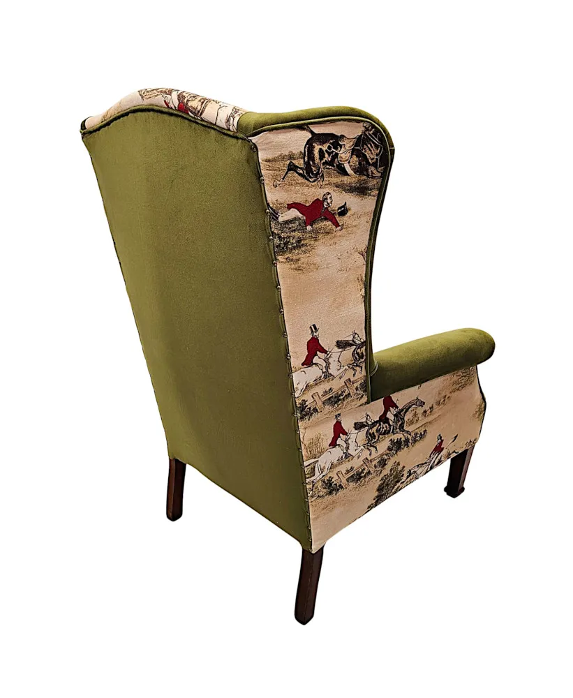 A Very Fine Edwardian Wingback Armchair 