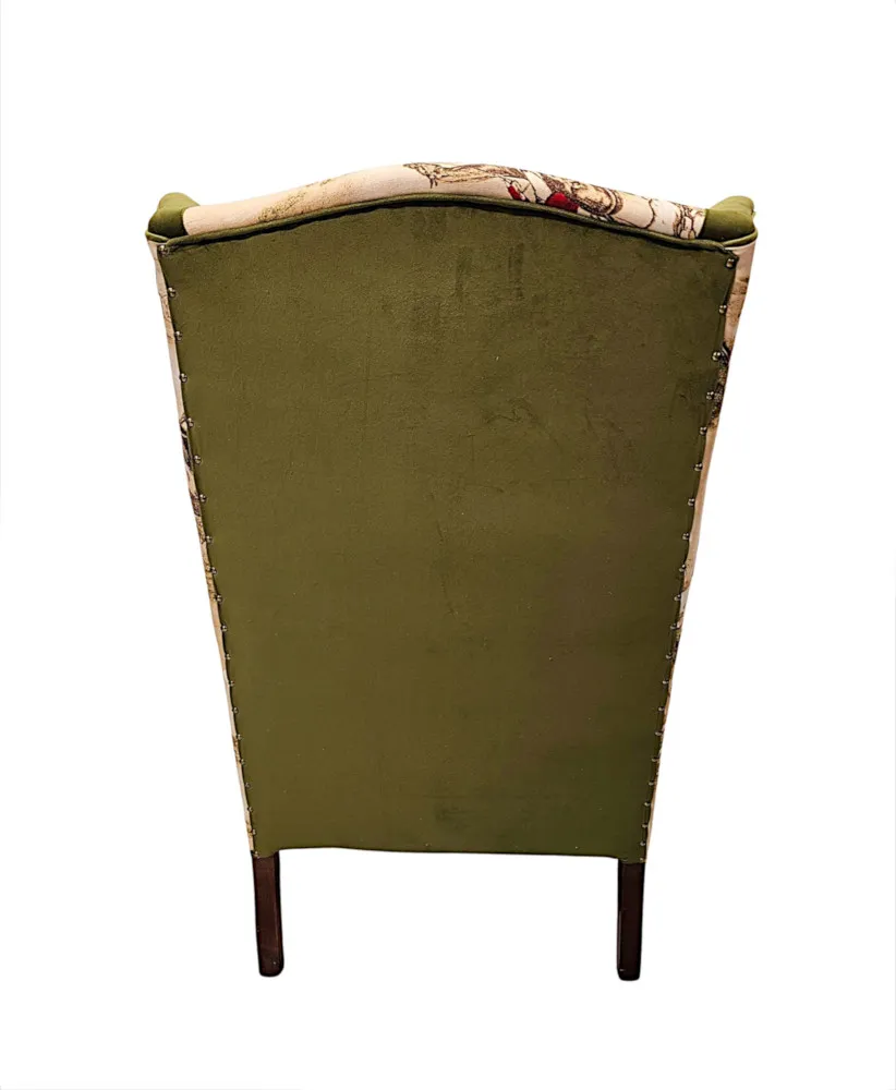 A Very Fine Edwardian Wingback Armchair 