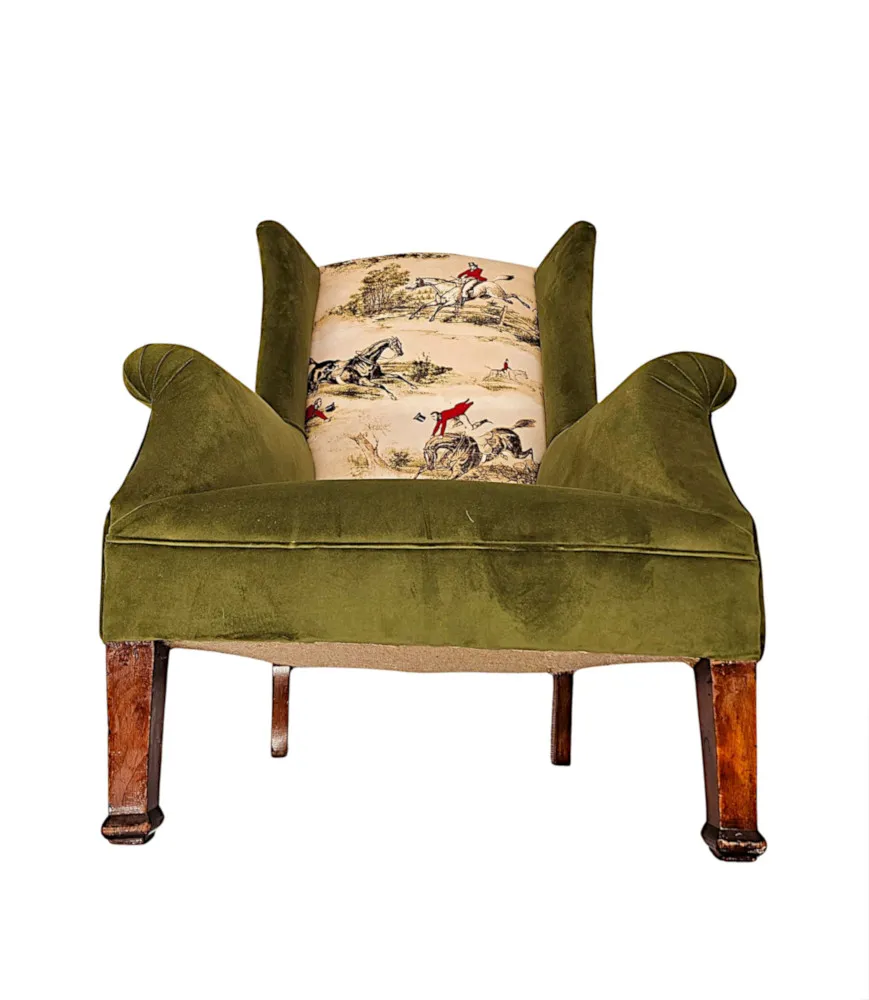 A Very Fine Edwardian Wingback Armchair 