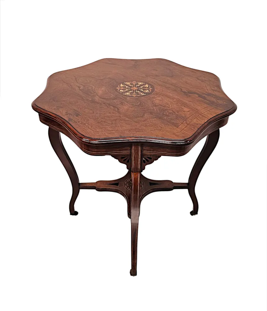 A Stunning Edwardian inlaid Occasional or Lamp Table